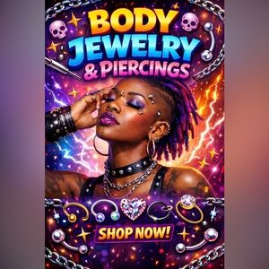 Colorful Body Jewelry Live Show Flyer